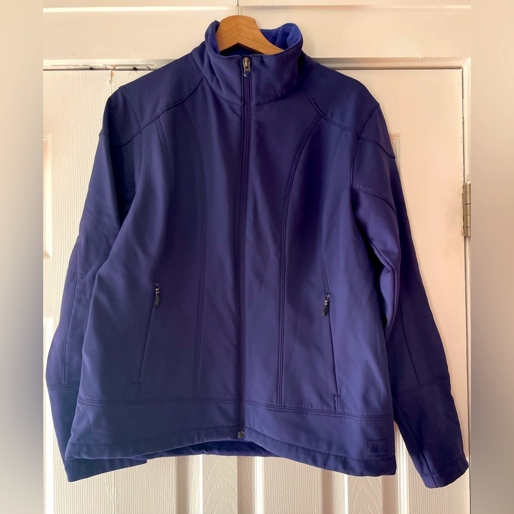 REI Purple‎ Shell Jacket Fleece Lined Size Large EUC